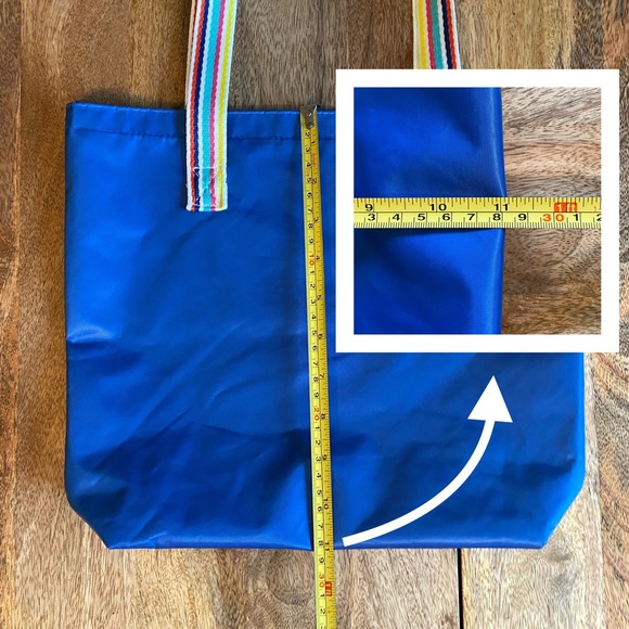 Blue Tote with Rainbow Straps - Picture 4 of 8
